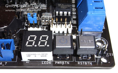  ASRock P55 Deluxe3 кнопки 