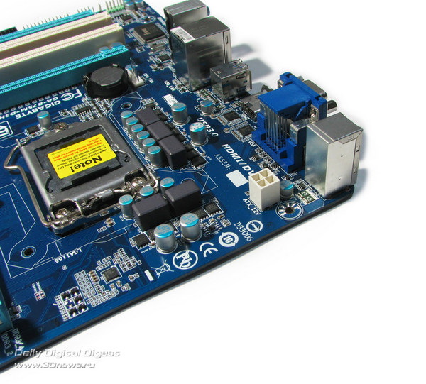  Gigabyte B75M-D3H разъем питания 