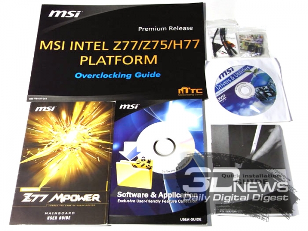  MSI Z77 MPower комплект поставки 